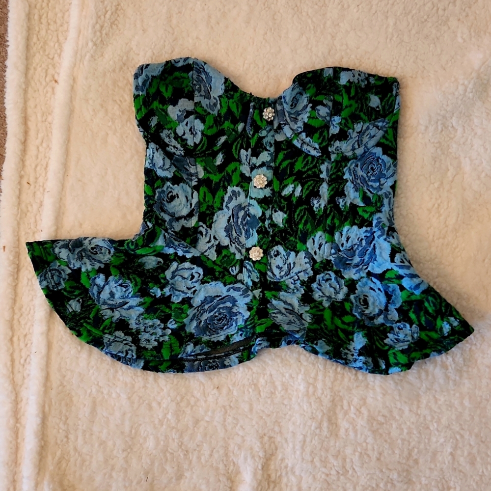 ZARA colorful strapless crop top Size Medium